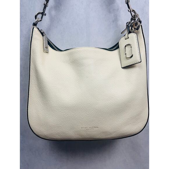 Marc Jacobs Gotham City Hobo Shoulder Bag Beige 100% Cow Leather - Picture 4 of 14